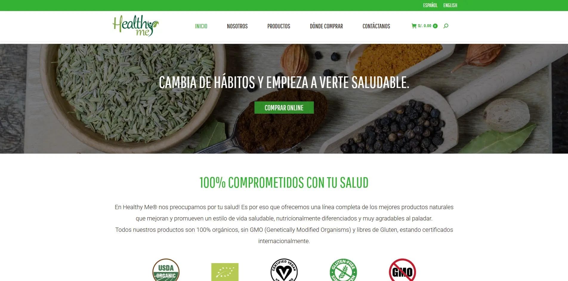 Healthy Me — Tienda orgánica multilingüe (WordPress + WooCommerce)