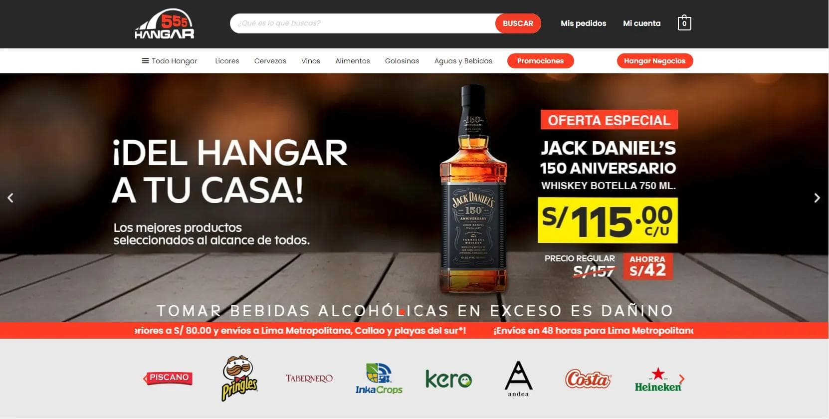Hangar 55 — Sitio web corporativo / tienda (WordPress + WooCommerce)